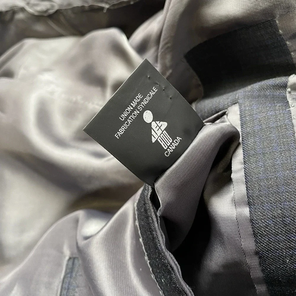 Peter Millar Blazer Mens 48R Blue Grey Wool Check Sport Coat Jacket Union *READ*